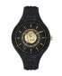 Фото #1 товара Часы и аксессуары Versace женские Fire Island Lion Глиттер Кварцевые Черные силиконовый ремешок 39мм