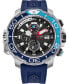 ფოტო #1 პროდუქტის Eco-Drive Men's Chronograph Promaster Aqualand Blue Polyurethane Strap Watch 46mm