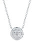 Фото #4 товара De Beers Forevermark diamond Halo Pendant Necklace (1/2 ct. t.w.) in 14k White or Yellow Gold, 16" + 2" extender