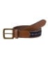 Фото #1 товара Men's Tri-Color Ribbon Inlay Leather Belt