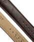 ფოტო #6 პროდუქტის Men's Swiss Tradition Brown Leather Strap Watch 42mm