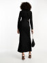 Never Fully Dressed textured cut-out tassel midaxi dress in black 44 - фото #3