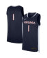 Фото #2 товара Мужская майка Nike Virginia Cavaliers Replica Баскетбольная Jersey с номером #1 синего цвета