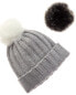 Фото #1 товара Hannah Rose Snap-Top Pom-Pom Cashmere Hat Women's Grey