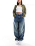Фото #2 товара ONLY Kayla high waisted baggy tapered jeans in bleach washed blue