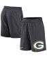 ფოტო #2 პროდუქტის Men's Anthracite Green Bay Packers Stretch Performance Shorts