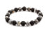 Beaded bracelet made of lava stone and jasper MINK59