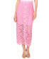 Фото #1 товара Women's Lace Button-Detail Midi Skirt