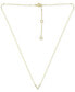 ფოტო #3 პროდუქტის Cubic Zirconia Mini-Chevron 16" Pendant Necklace, Created for Macy's