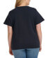 ფოტო #4 პროდუქტის Plus Size V-Neck T-Shirt