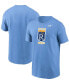 Men's Light Blue Kansas City Royals Cooperstown Collection Logo T-shirt