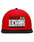 Men's Red, Black Chicago Blackhawks Heritage Retro Two-Tone Snapback Hat