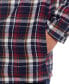 Фото #6 товара Men's Sherpa Lined Flannel Hooded Shirt Jacket