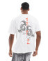 Фото #1 товара Jack & Jones oversized t-shirt with carp backprint in white