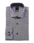 Фото #1 товара Elite Serica Trim Fit Dress Shirt Men's Purple 16.5