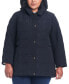 Фото #4 товара Women's Plus Size Hooded Quilted Coat