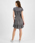 Women's Crochet-Trim Flutter-Sleeve Mini Dress