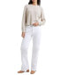 ფოტო #2 პროდუქტის Women's Imitation Pearl Long-Sleeve Lightweight Sweater