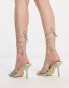 Public Desire Keri strappy mid heeled sandals in mint green