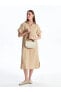 Фото #1 товара LCWAIKIKI Classic Gömlek Yaka Düz Kısa Kollu Oversize Kadın Elbise