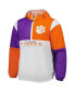 ფოტო #4 პროდუქტის Men's White, Orange Clemson Tigers Fair Catch Half-Zip Anorak Jacket