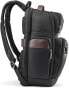 Фото #4 товара Мужской городской рюкзак черный с карманом Samsonite Kombi 4 Square Backpack with Smart Sleeve, Black/Brown, 15.75 x 9 x 5.5-Inch