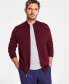 Men's Merino Zip-Front Sweater, Created for Macy's