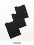 Фото #1 товара Paul Smith 3 pack loungewear t-shirts with logo in black