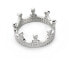 Luxury silver ring with zircons Royal crown R00021 52 mm - фото #4