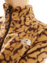 The North Face Glacier 100 1/2 zip boxy fit fleece in beige dye print