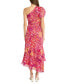 ფოტო #2 პროდუქტის Women's One-Shoulder Ruffled-Sleeve Maxi Dress