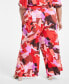 Фото #2 товара Trendy Plus Size Wide-Leg Pants, Created for Macy's