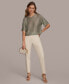 ფოტო #3 პროდუქტის Women's Short Sleeve Sequin Sweater