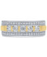 Men's Diamond Openwork Band (1 ct. t.w.) in 10k Two-Tone Gold
