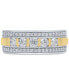 ფოტო #3 პროდუქტის Men's Diamond Openwork Band (1 ct. t.w.) in 10k Two-Tone Gold