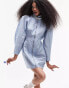 Фото #3 товара ASOS DESIGN parachute mini zip through shirt dress in air force blue