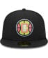 Фото #4 товара Men's Black LA Clippers Color Pack 59FIFTY Fitted Hat