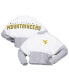 Women's White West Virginia Mountaineers Heather Block Cropped Long Sleeve Jersey T-shirt