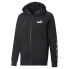 Фото #1 товара Puma Essentials+ Tape FullZip Hoodie Mens Black Casual Outerwear 67027001