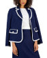 ფოტო #3 პროდუქტის Women's Sparkle Contrast-Trim Jacket & Pencil Skirt Suit