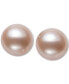 ფოტო #7 პროდუქტის Cultured Freshwater Button Pearl (8-9mm) Stud Earrings