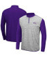 ფოტო #1 პროდუქტის Men's Heather Gray, Purple TCU Horned Frogs Prospect Quarter-Zip Jacket