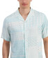 ფოტო #3 პროდუქტის Men's Patchwork Geo-Print Resort Camp Shirt, Created for Macy's