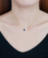 Фото #2 товара Giani Bernini lab-Grown Blue Sapphire & Cubic Zirconia Collar Necklace, 16" + 2" extender, Created for Macy's