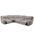 Фото #3 товара CLOSEOUT! Terrine 6-Pc. Fabric Sectional with 2 Power Motion Recliners and 2 USB Consoles, Created for Macy's