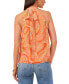 Women's Sleeveless Tie-Back Halter Printed Top