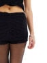 Фото #7 товара ASOS DESIGN co-ord ruffle lace hotpants in black