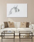 Фото #4 товара 'Blanco Mare Horse' Frameless Free Floating Tempered Glass Panel Graphic Wall Art - 48" x 32''