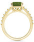 ფოტო #3 პროდუქტის Peridot (2-3/8 Ct. T.W.) and Diamond (1/3 Ct. T.W.) Ring in 14K Yellow Gold