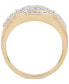 ფოტო #3 პროდუქტის Men's Diamond Cluster Framed Ring (1 ct. t.w.) in 10k Gold